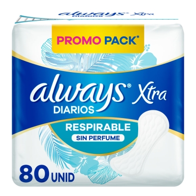 Protectores Diarios Always Respirable X80U