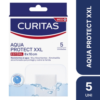 Apósitos Adhesivos Curitas Aqua Protect XXL x5un
