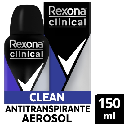 Antitranspirante en Aerosol Rexona Clinical Clean x150 ml