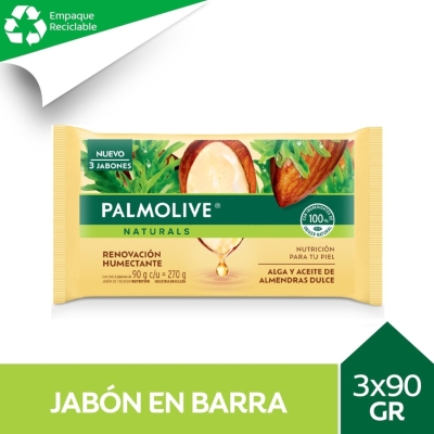 Jabon Palmolive Alga y Almendras x90Gr. x3