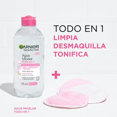 Agua Micelar Todo en 1 de Garnier 400ml 