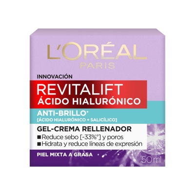 Crema Gel Loreal Revitalift &Aacute;cido Hialur&oacute;nico x50ml