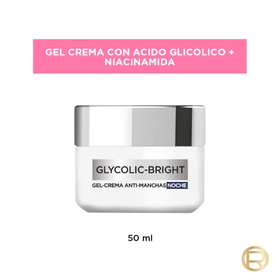 Gel Crema Noche Anti Manchas Glycolic Bright  L'Or&eacute;al Paris 