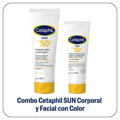 Combo SUN Protector Solar Facial Oil Control FPS 50 Con Color + SUN Protector Solar Gel Corporal FPS 50