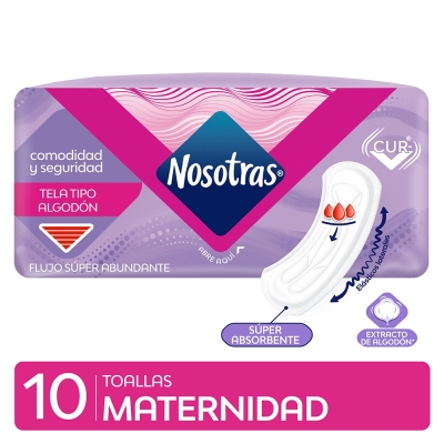 Toallas Femeninas Nosotras Maternidad Tela x10
