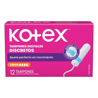 Tampones Kotex Súper x12un