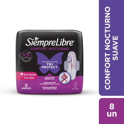 Toallas Femeninas Siempre Libre Adapt Plus Noche Y Dia Suave x8un