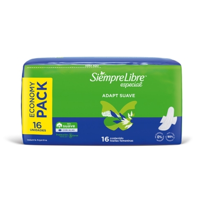 Toallas Femeninas Siempre Libre Especial x16un