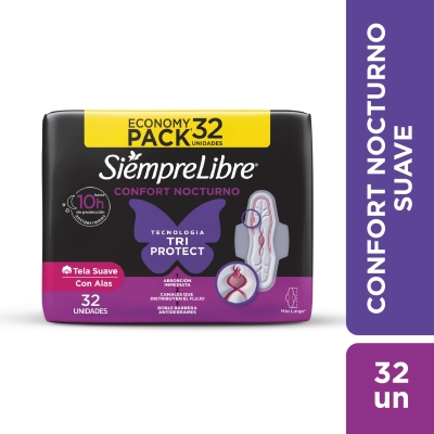 Toallas Femeninas Siempre Libre Adapt Plus Noche y Dia Seca x32un