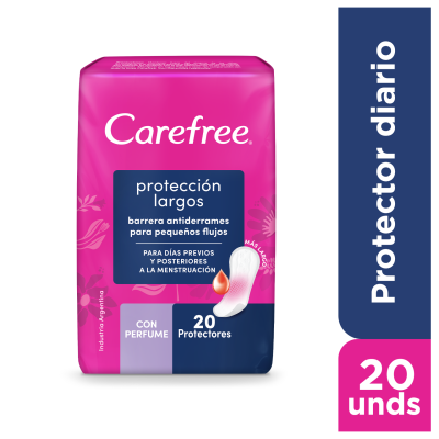 Protectores Diarios Carefree Proteccion Largos x20un