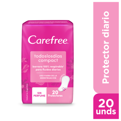 Protectores Diarios Carefree Todos Los Dias Compact x20un