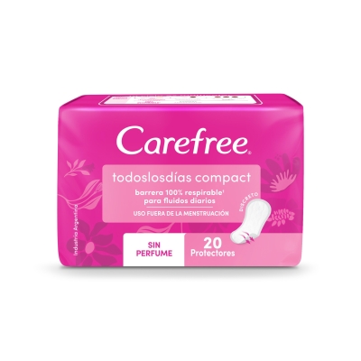 Protectores Diarios Carefree Todos Los Dias Compact x20un