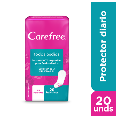 Protectores Diarios Carefree Todos Los Dias x20un