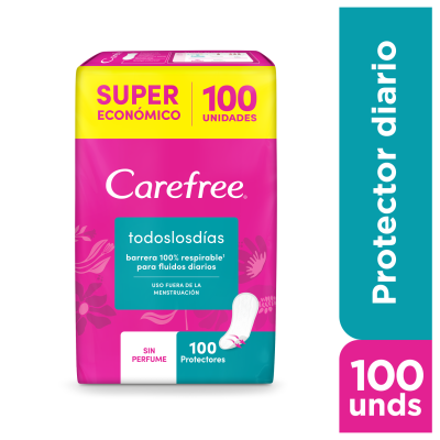 Protectores Diarios Carefree Todos Los Dias x100un