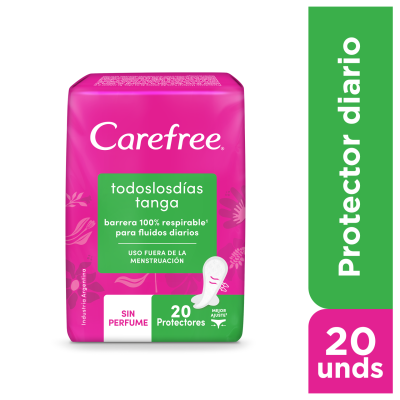 Protectores Diarios Carefree Todos Los Dias Tanga x20un