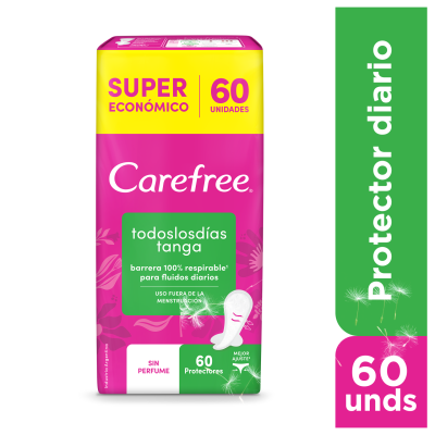 Protectores Diarios Carefree Todos Los Dias Tanga x60un