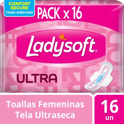 Toallas Femeninas Ladysoft Ultra Protect Ultra Delgada x16