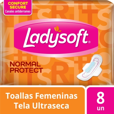 Toallas Femeninas Ladysoft Normal Mas Proteccion x8