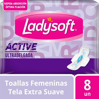 Toallas Femeninas Ladysoft Ladysoft Active 8 un
