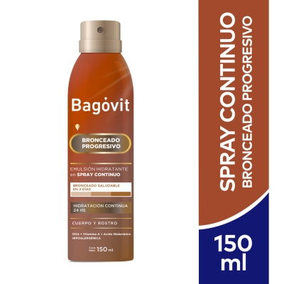 Emulsion Bagovit Bronceado Progresivo Spray Continuo x150ml