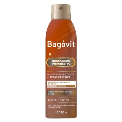 Emulsion Bagovit Bronceado Progresivo Spray Continuo x150ml