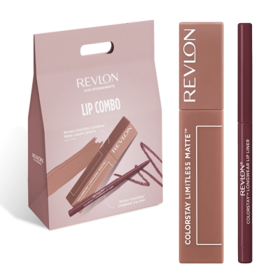 Kit Revlon Lip Delineador de Labios + Labial Liquido