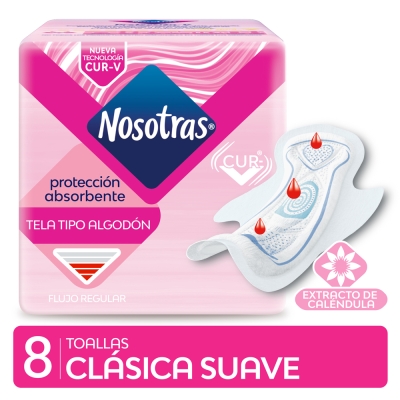 Toallas Femeninas Nosotras Clasica x8