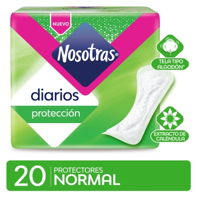 Protectores Diarios Nosotras Normal Con Aloe Vera x20