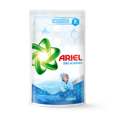 Jabon Liquido Ariel Delicados DoyPack x800ml