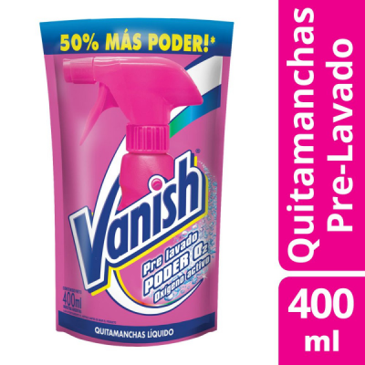 Quitamanchas Vanish Prelavado Rosa D/P x400ml