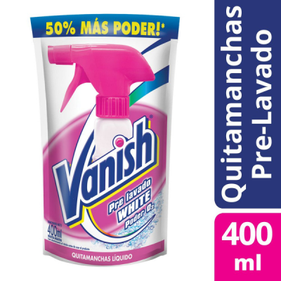 Quitamanchas Vanish Prelavado White D/P x400ml