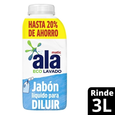 Jabón Liquido para diluir ALA Matic Máxima Blancura 500 ml