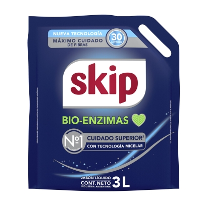 Jabón Liquido Bio-enzimas SKIP Doypack 3 L