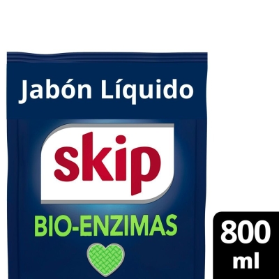 Jabón Liquido Bio-enzimas SKIP Doypack 800 ml