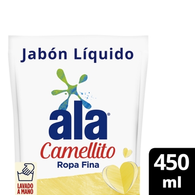 Jabón Liquido Lavado a Mano ALA CAMELLITO Hipoalergénico Doypack 450 ml