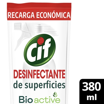 Limpiador Líquido Desinfectante de Superficies CIF Original 380 ml