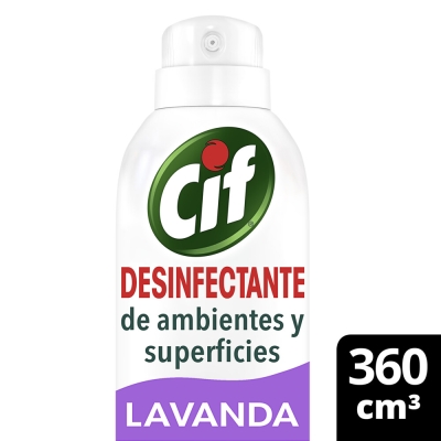 Aerosol Desinfectante de Ambientes y Superficies CIF Lavanda 360 cm3