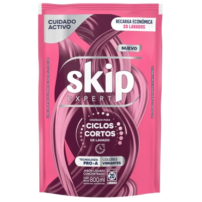 Jabon Liquido Skip Col. Vibrantes Doy Pack x800ml