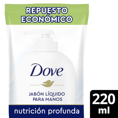Jabón Liquido para Manos Dove Nutrición Profunda Refill x220 ml