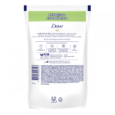 Jabón Liquido Dove Repuesto Cuidado Reconfortante x220ml