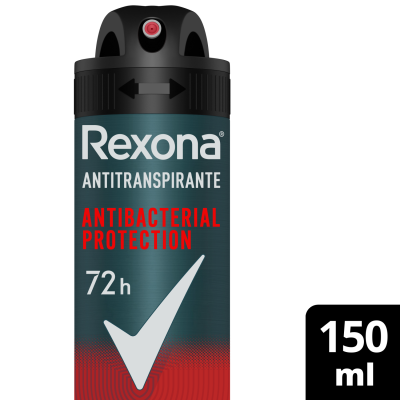 Desodorante Antitranspirante Rexona Antibacterial Protection en Aerosol 150ml