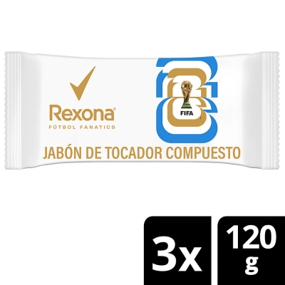 Jabon De Tocador Rexona Futbol Fanatics x 3 x120gr