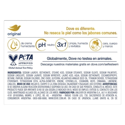 Jabon en Barra Dove Original Individual x90 gr