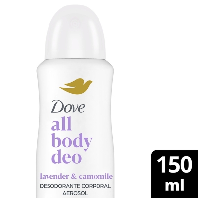 Desodorante en Aerosol Dove All Body Lavender x150ml