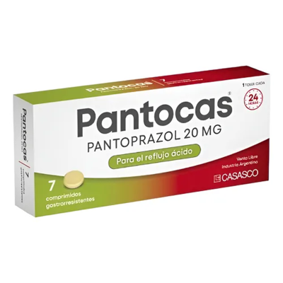 Pantocas 20 mg Antiulceroso x 7 Comprimidos