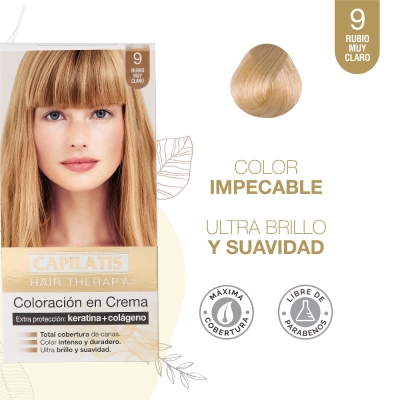 Coloración Capilatis Rubio Muy Claro 9