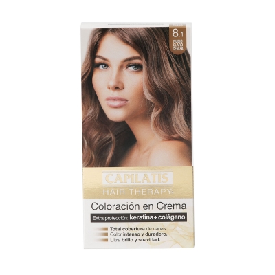 Coloración Capilatis Rubio Claro Ceniza 8.1