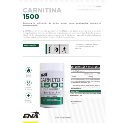 Ena Suplemento Deportivo x 60Cm Carnitina Pro Burn
