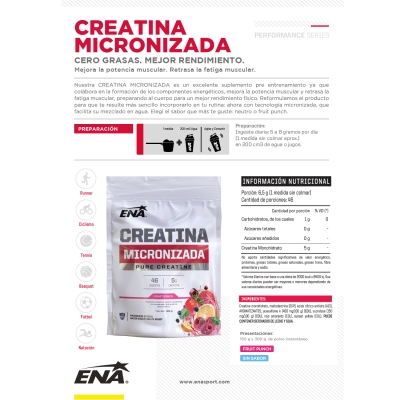 Ena Suplemento Deportivo Creatina Fruit Punch x 300Grs