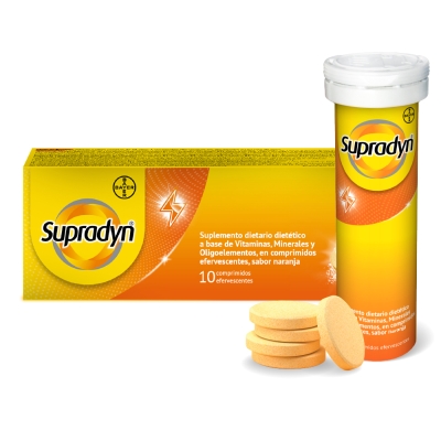 Supradyn Suplemento Dietario Multivitamínico x 10 Comprimidos Efervescentes